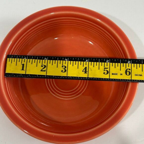 Homer Laughlin China Fiestaware Set of 2 Cereal Bowls Color Persimmon Retired - Picture 8 of 11